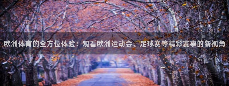 jytv鲸鱼体育：欧洲体育的全方位体验：观看欧洲运动会、足球赛等精彩赛事的新视角